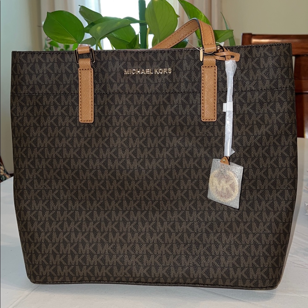 Michael Kors Dark Brown Morgan Signature Tote